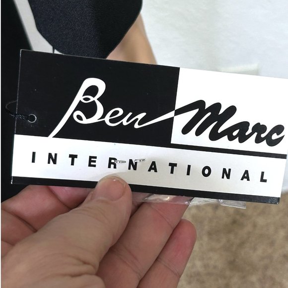 Vintage Beu Marc Womens 20 Black Single Breasted Blazer Suit Jacket Shoulder Pad - Picture 10 of 14